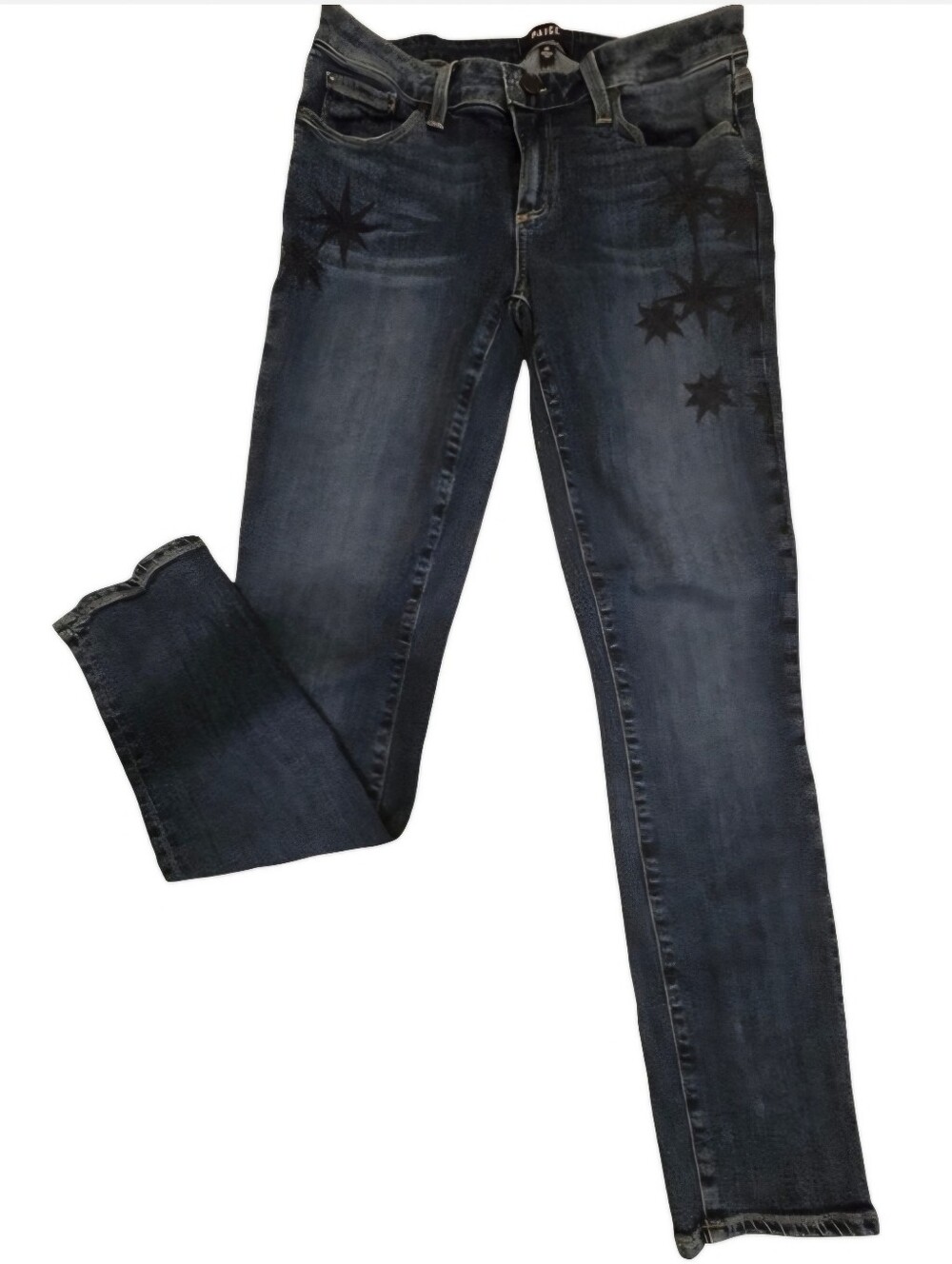PAIGE "Skyline Ankle Peg" mid-rise skinny jeans, Size 28